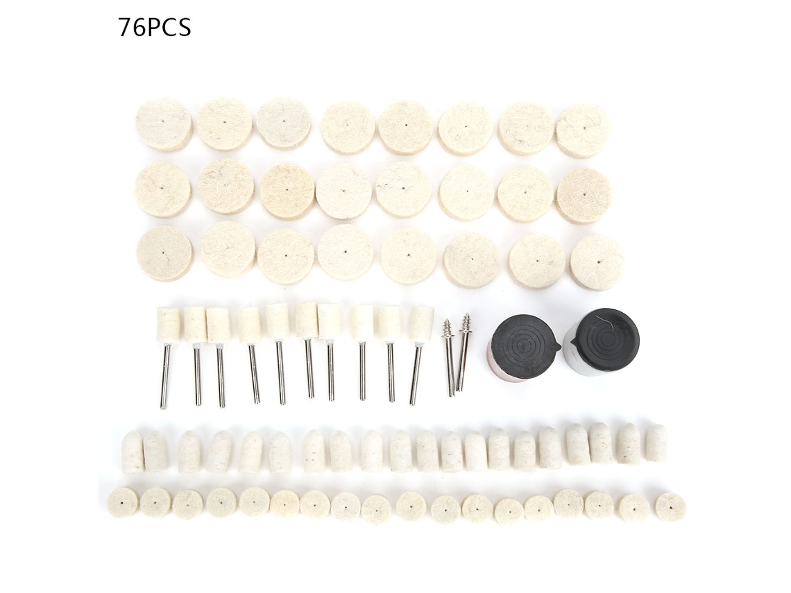 76pcs Set De Acessórios De Lixadeira Elétrica Para Furadeira Mini E Esmerilhadeira Com Rodas De Polimento De Lana