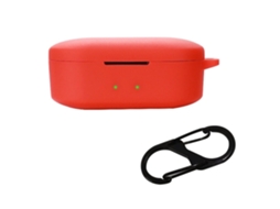 Capa De Silicone Qcy T2c Com Fivela Vermelha Brilvibera