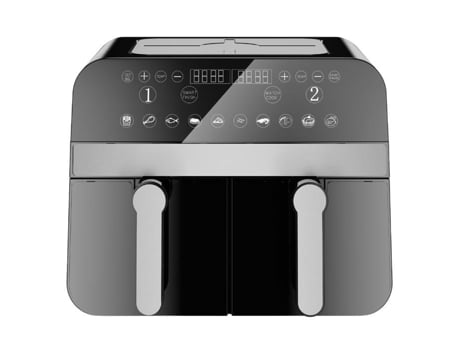 Fritadeira A Ar Quente Airfryer Digital De Dupla Cesta Preta 2400w 9l Comfy Nest Cnafd45nb