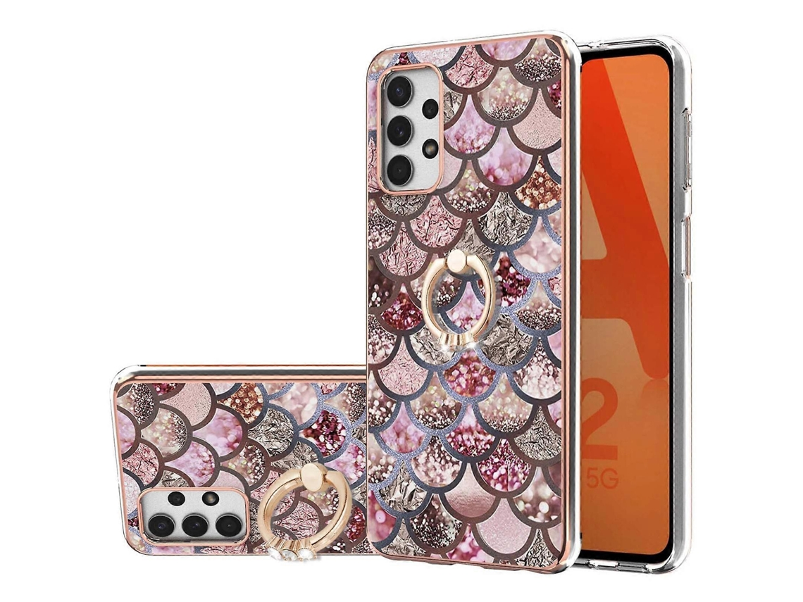 Capa Para Samsung Galaxy A53 5g Em Tpu Com Revestimento Eletroplástico E Anel.