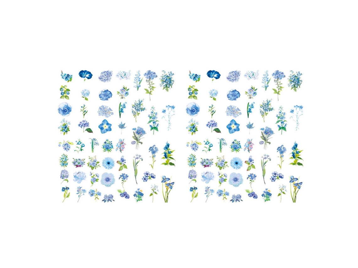 Stickers de Scrapbooking Florais Vintage para Diários e Manualidades Diy 100 Folhas