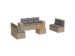 Garden Sofa Set, Garden Sofa Sets Vidaxl Bege Rattan / Vime (n/a)