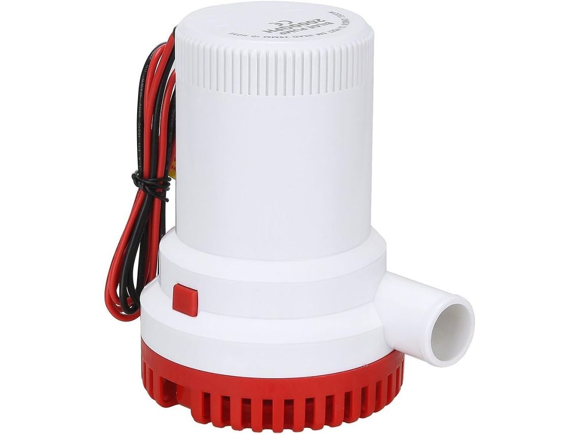 Bomba de Porão Submersível de 2000 Gph para Iate, Barco, 12v, Caravana, Pesca, Mar Vermelho. SFUSHOS
