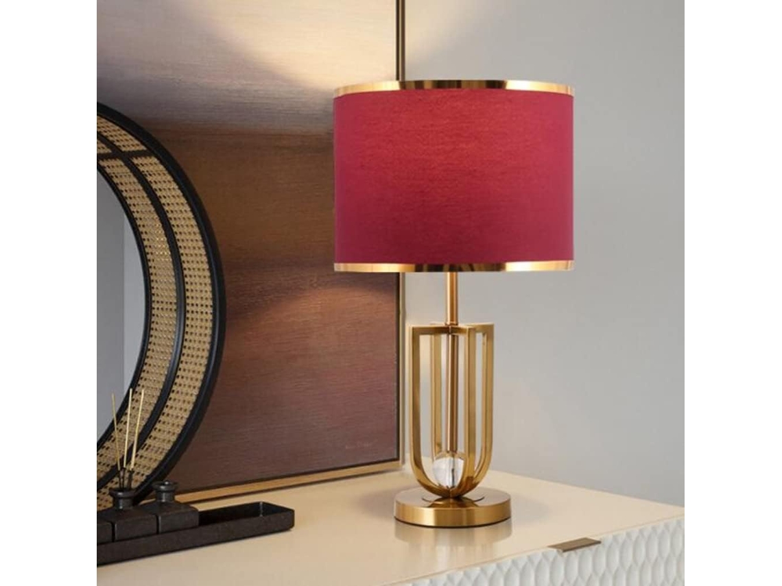 Abajur De Mesa Estilo Americano Moderno, Luminária De Cabeceira Com Cúpula Tecido, Soquete E27, Estilo Casa De Campo