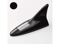 Antena Solar Shark Fin Com Luz De Aviso Led Para Segurança Na Condução - Marca Jdm Racing Preto