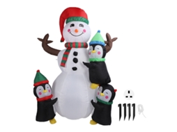 Decoração De Natal Inflável Com Luzes Led Plugue Uk 220v