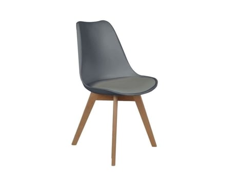 Cadeira Escandinava Sem Nome Concha Com Almofada Cinza Madeira Maciça 1 Lugar Design Moderno The Concept Factory