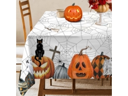 Toalha Mesa Halloween Retangular Cozinha Jantar Festa