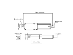 Atuador Linear Micro Elétrico 150n 75mm 12v