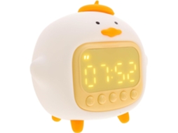Luminária Noturna De Silicone Branca Com Função Despertador Design E