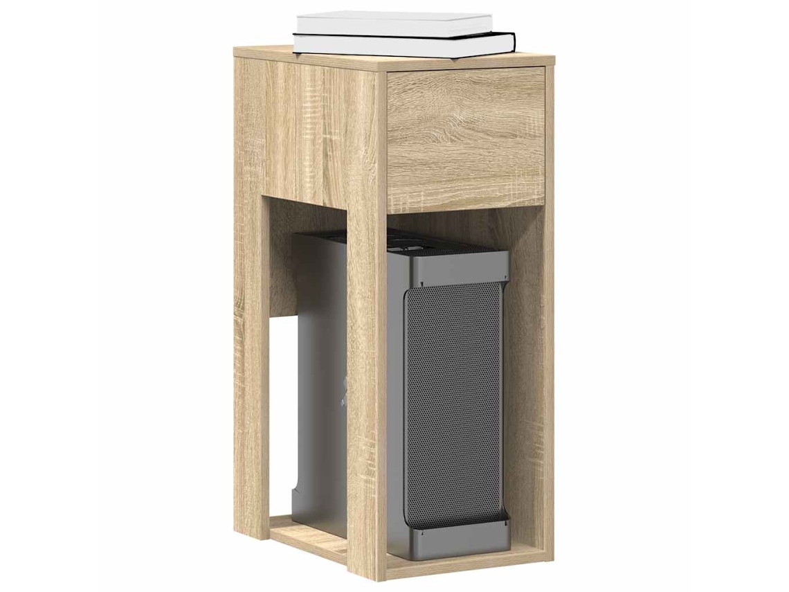 Vidaxl Suporte Torre Computador Com Gaveta 30x44x74 Cm Carvalho Sonoma