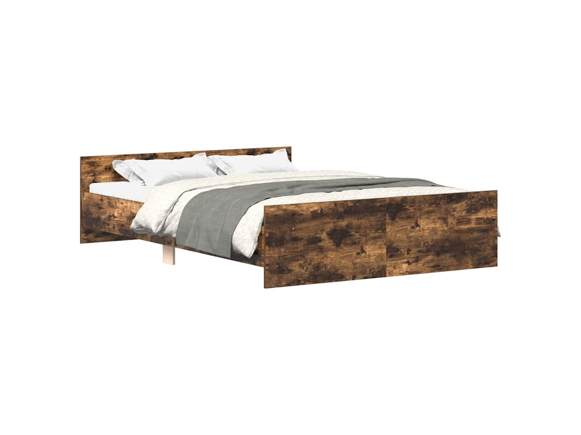 Bed Frame, Bed Frames Vidaxl Marrom Madeira Processada (140 X 200 Cm)