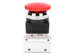 Válvula Mecânica Neumática De 2 Posições 3 Vias G1/8 Botão Push Switch Mov-03