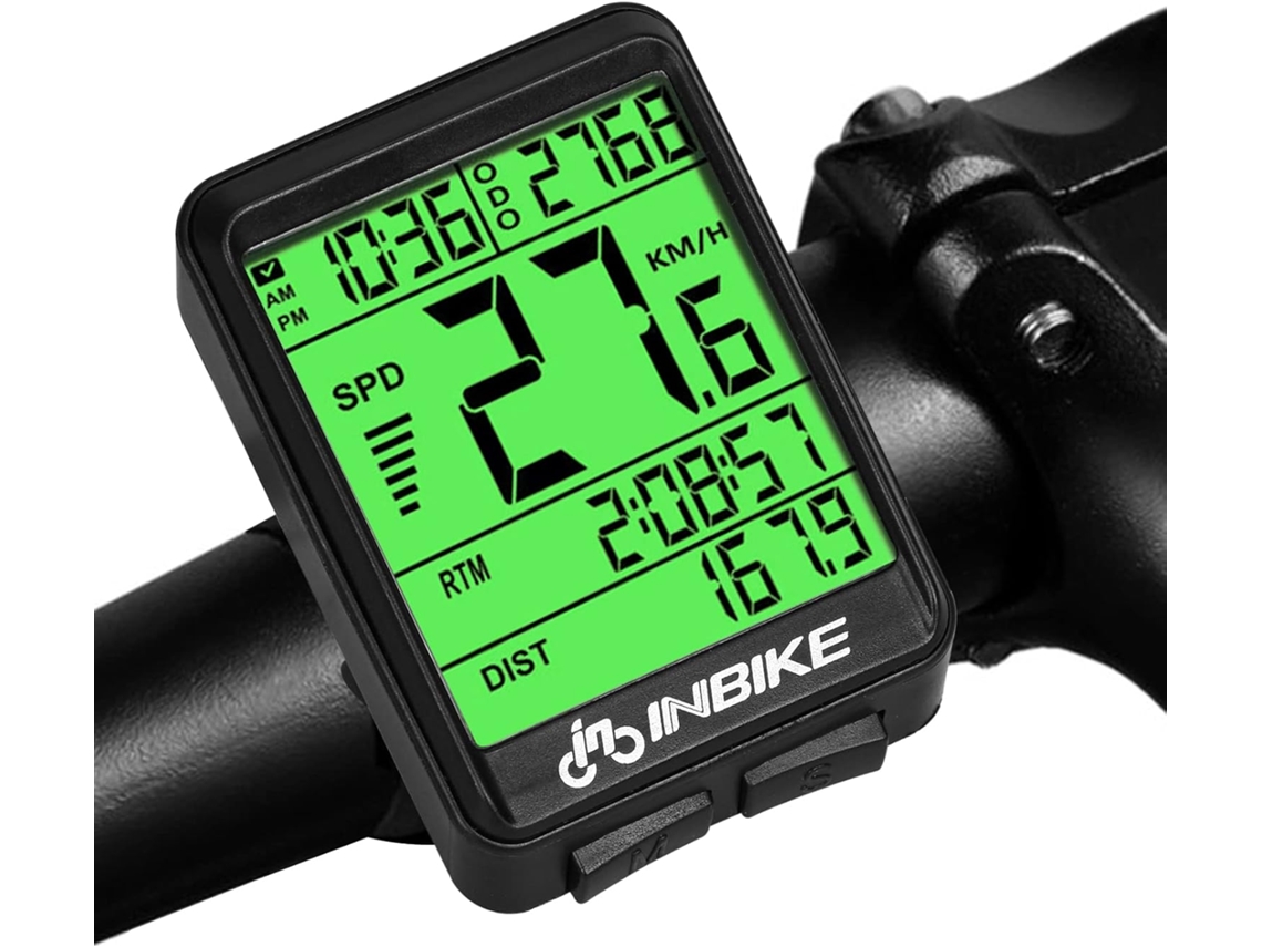 Ciclocomputador sem fio Slowmoose IP54 com velocímetro e sensor de velocidade