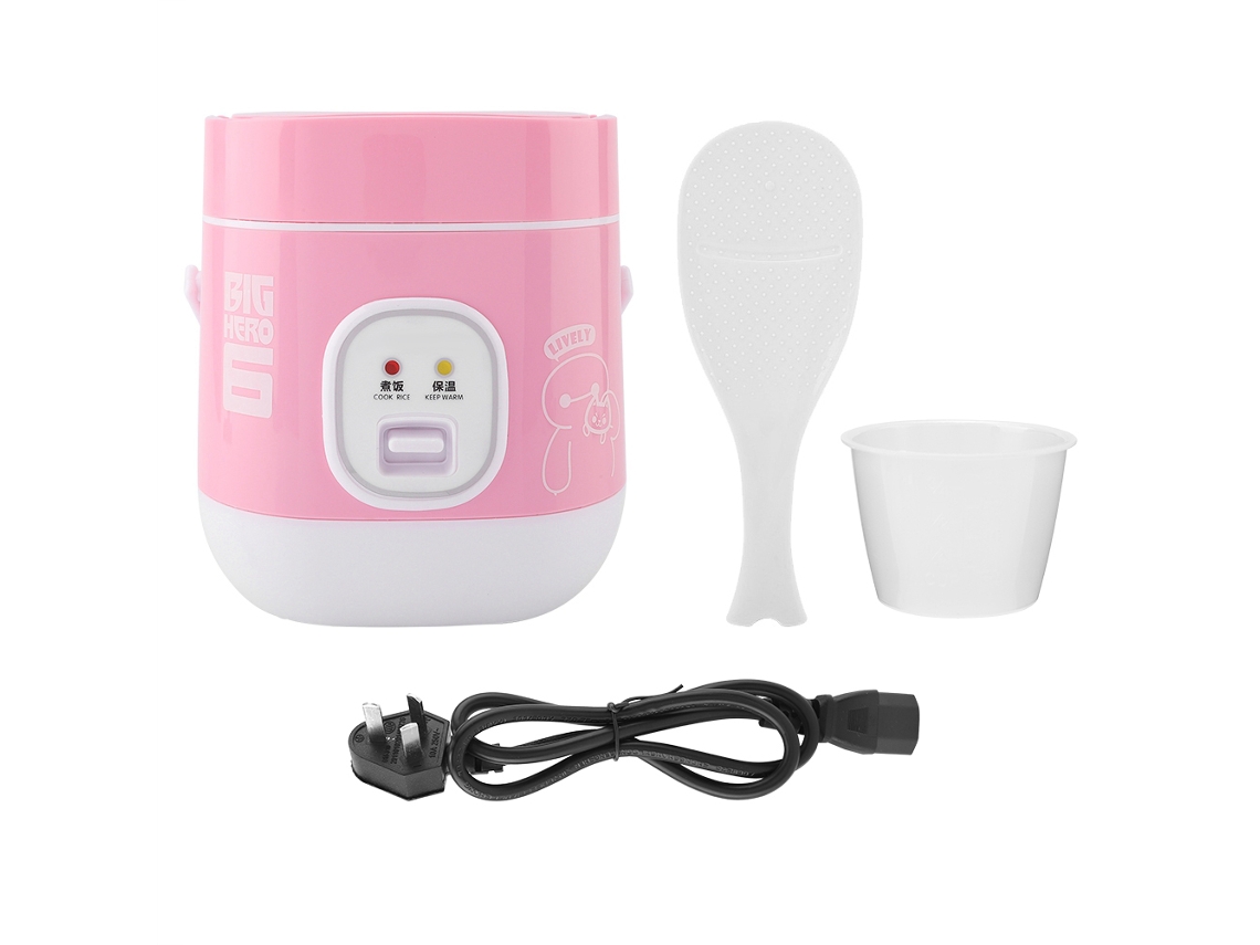 Laxiscreed Panela De Arroz Mini 1,2l Para Estudantes, Cozinhar E Aquecer, Cor Rosa, 220v Com Adaptador