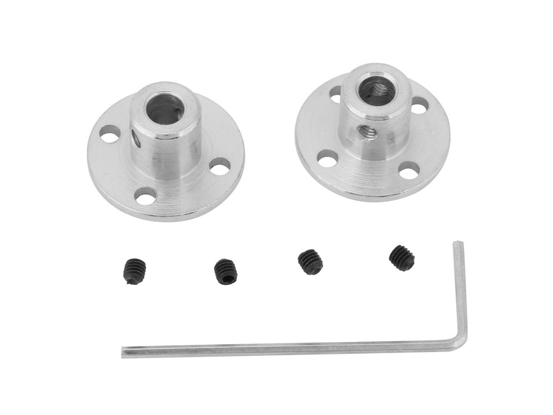 2pcs Acoplador De Flange Rígido M3 Para Motor Eixo Conexão Id 5mm Od 10mm