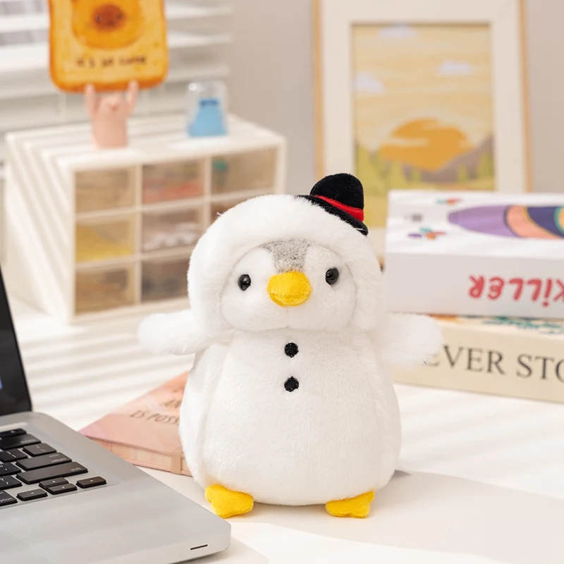 Lindo Brinquedo de Pelúcia Realista de Pinguim Estilo Anime MDUG (branco, 20 Cm)