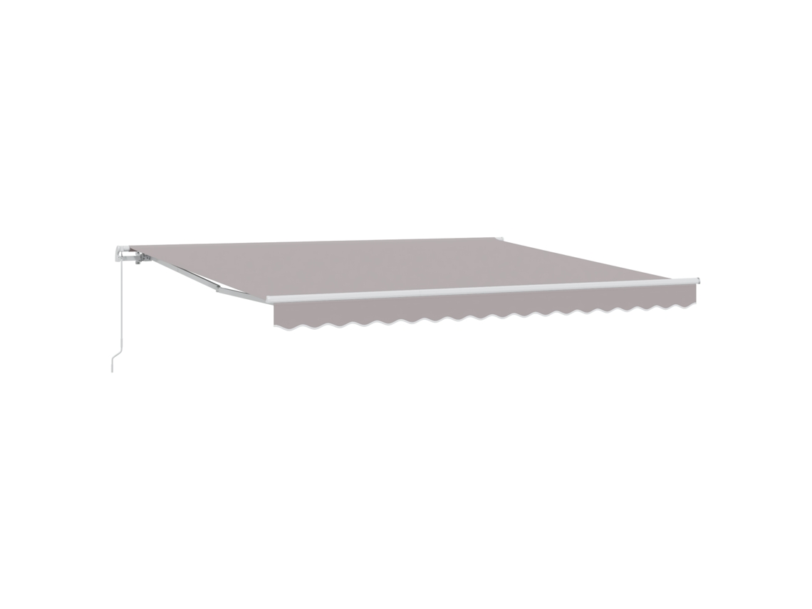Toldo Retrátil Manual Cinza Claro Vidaxl Cinzento Claro Fabric