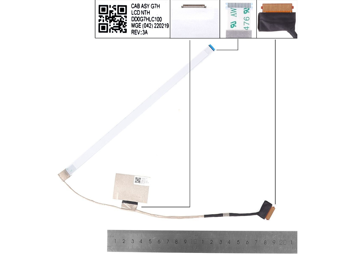 Cabo Lcd/led Hp 15 Eg 15 Eh Tpn Q245 30pin 0.5 Dd0g7hlc100 Dd0g7hlc120 Compativo