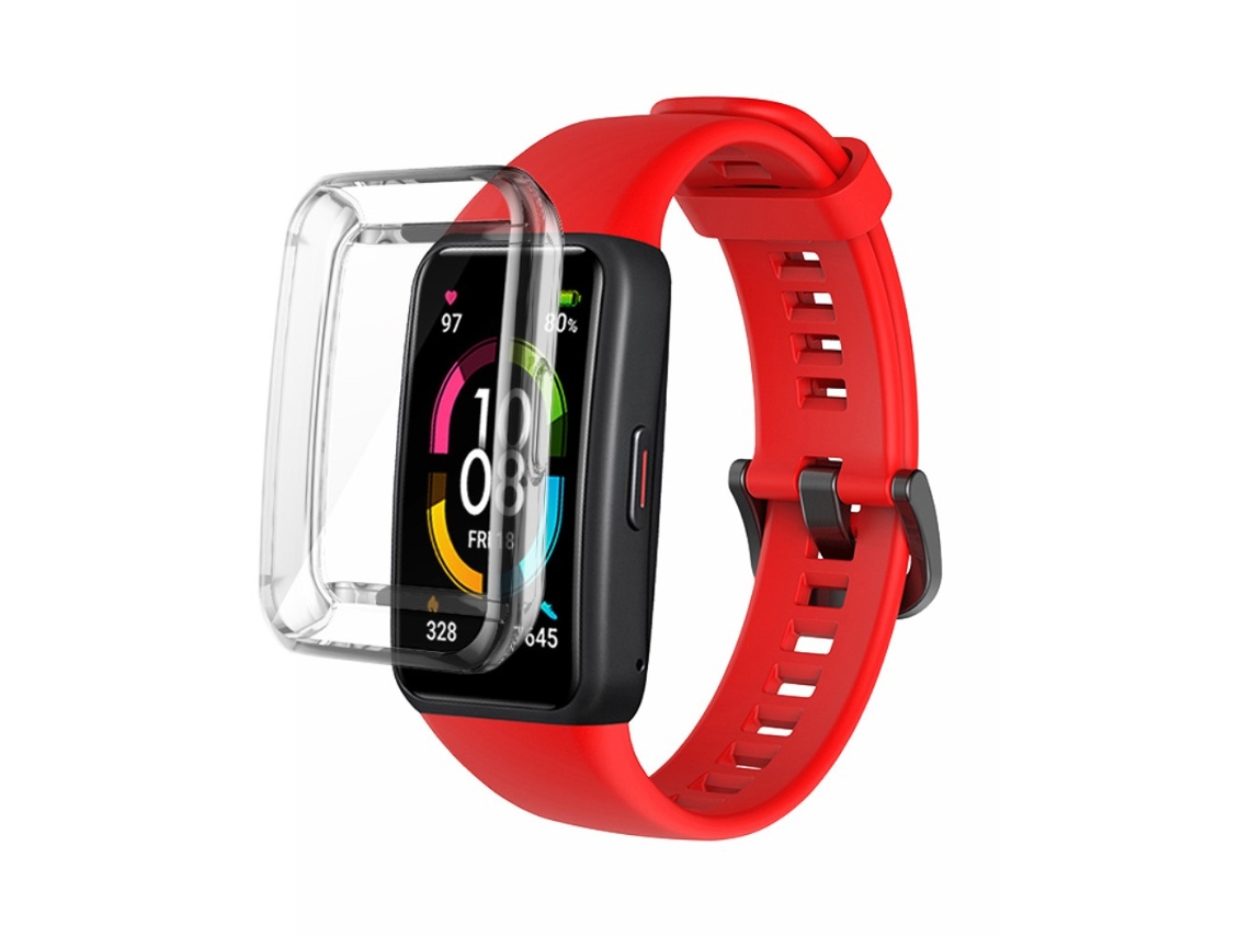 Bracelete Silicone para Huawei Band 6 Vermelho