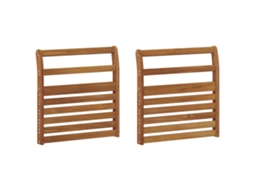 Vidaxl Apoio De Braço 2 Pcs Natural 58,5 X 8 X 60 Cm
