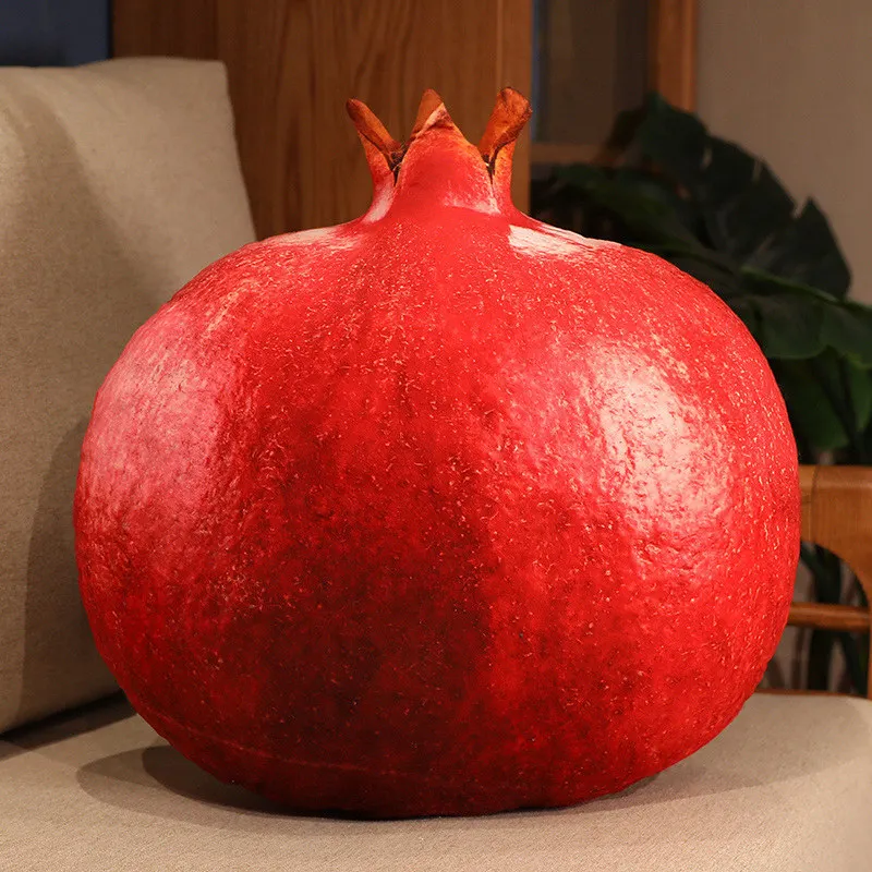 Almofada para Adultos, Almofada de Assento, Almofada de Encosto, Série Frutas Sintéticas MDUG (romã 40cm)