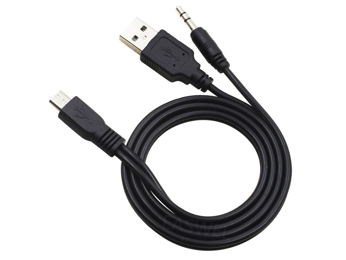 Cabo Micro Usb De 5 Pinos Para Áudio 3, 5mm, Compatível Com Alto Falantes E Celulares Android, E Também Com Carregadores