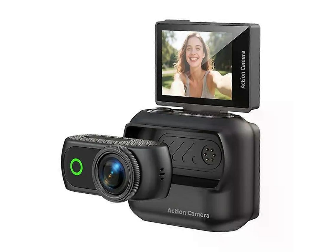 Câmara De Ação Compacta Com Ecrã Articulado De 2,0 Polegadas E Gravação 1080p