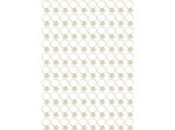 100 clipes de papel com argolas