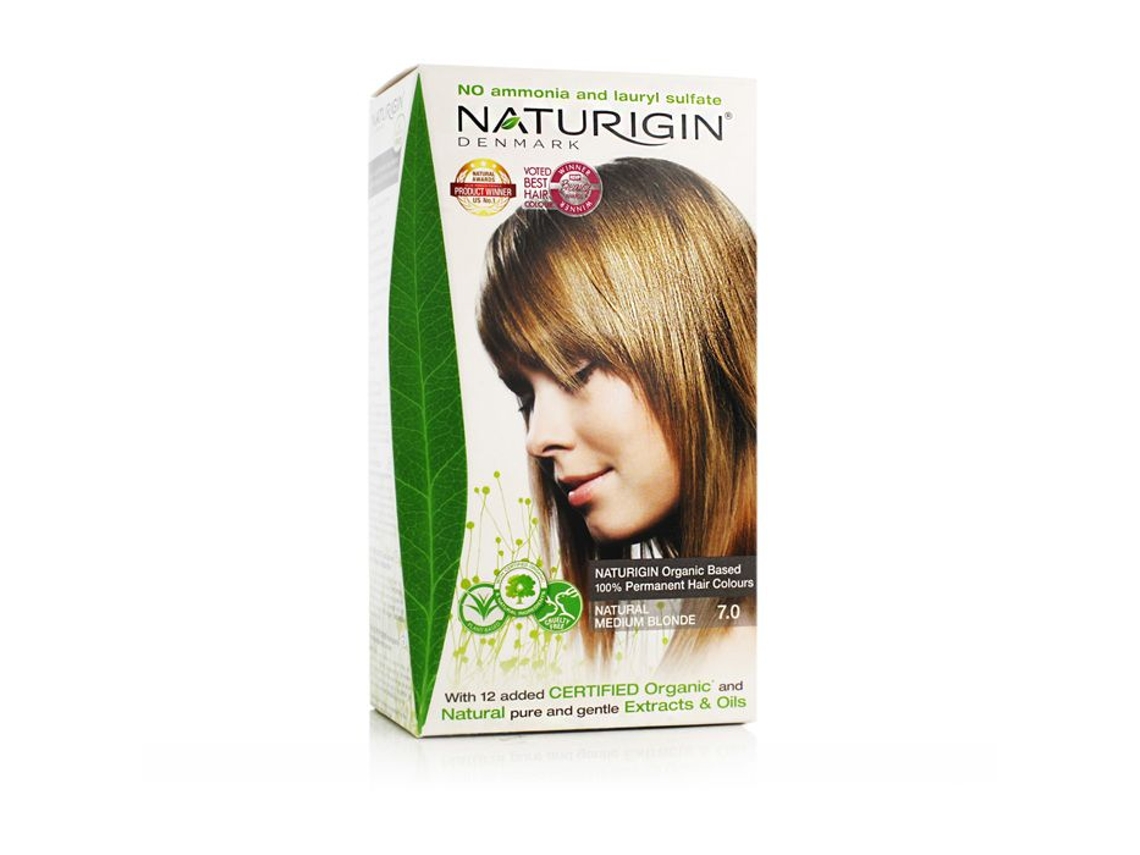 Tintura Permanente Naturigin 115 ml (Loiro Médio Natural 7.0)