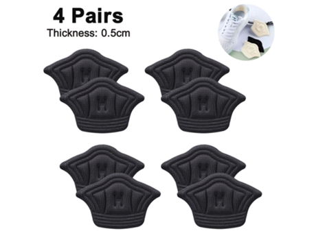 Sapatos Unissexo UNISSEX Pares Calcanhar Soltos Fricção Bolhas Preto (5 mm)