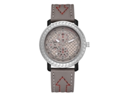 Reloj De Cuarzo Analógico Casual Simple Para Hombre Con Correa De Cuero Pu Gris