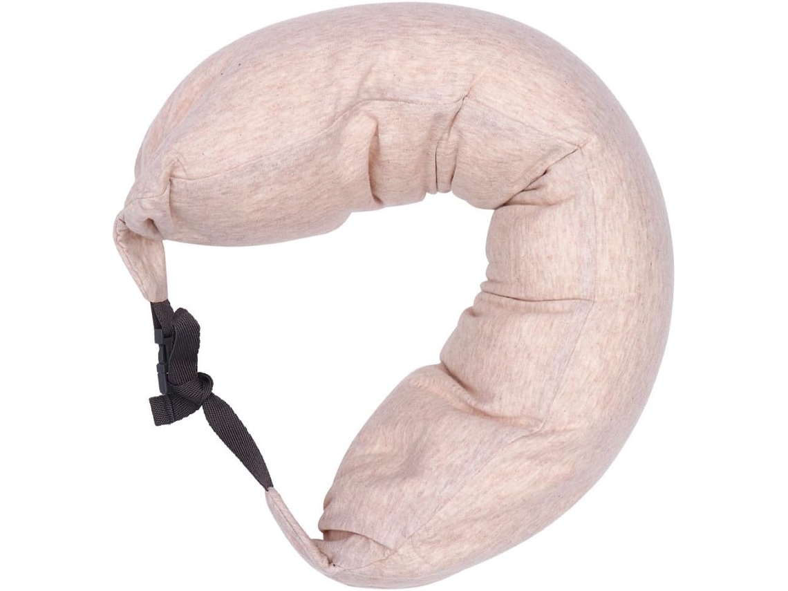 Almofada Cervical Em Formato De U Bege, Em Algodão Macio, Confortável Para O Pescoço, Ideal Para Escritório, Casa E Viagens.