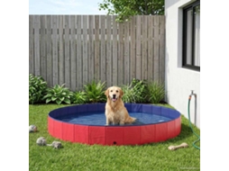Vidaxl Piscina Para Cachorros Ø300 X 38 Cm Pvc Grosso Vermelho