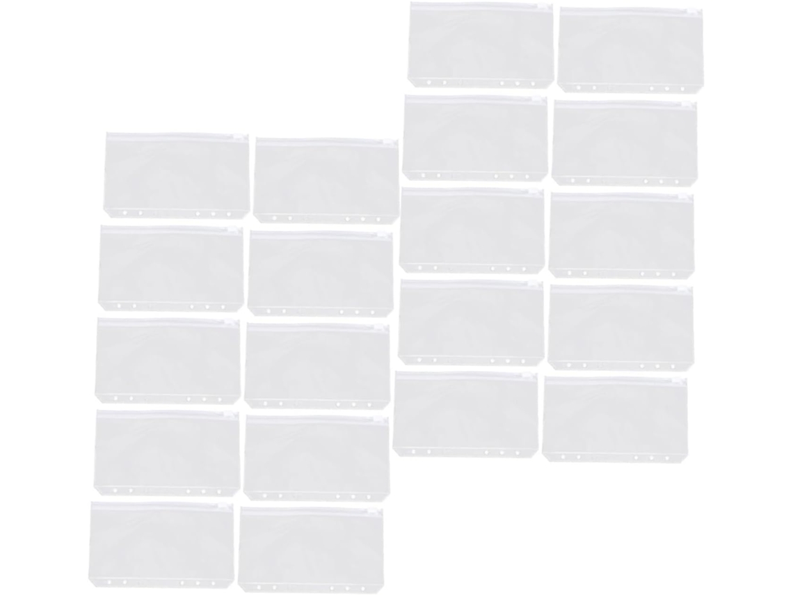 Sacos De Armazenamento Reutilizáveis Em Pvc Extra Grosso Com Zíper, Tamanho A6, Pacote Com 50 Unidades, Ideais Para