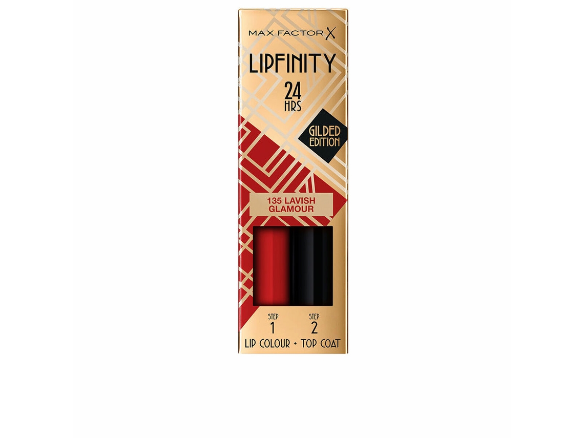 Batom Líquido MAX FACTOR Lipfinity 24H Nº 135 Lavish Glamour 2 Peças