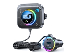 Transmissor Fm Bluetooth Rádio Para Carro Adaptador Usb Carregador Rápido Mp3 Player Mãos Livres SUNNY SPACES