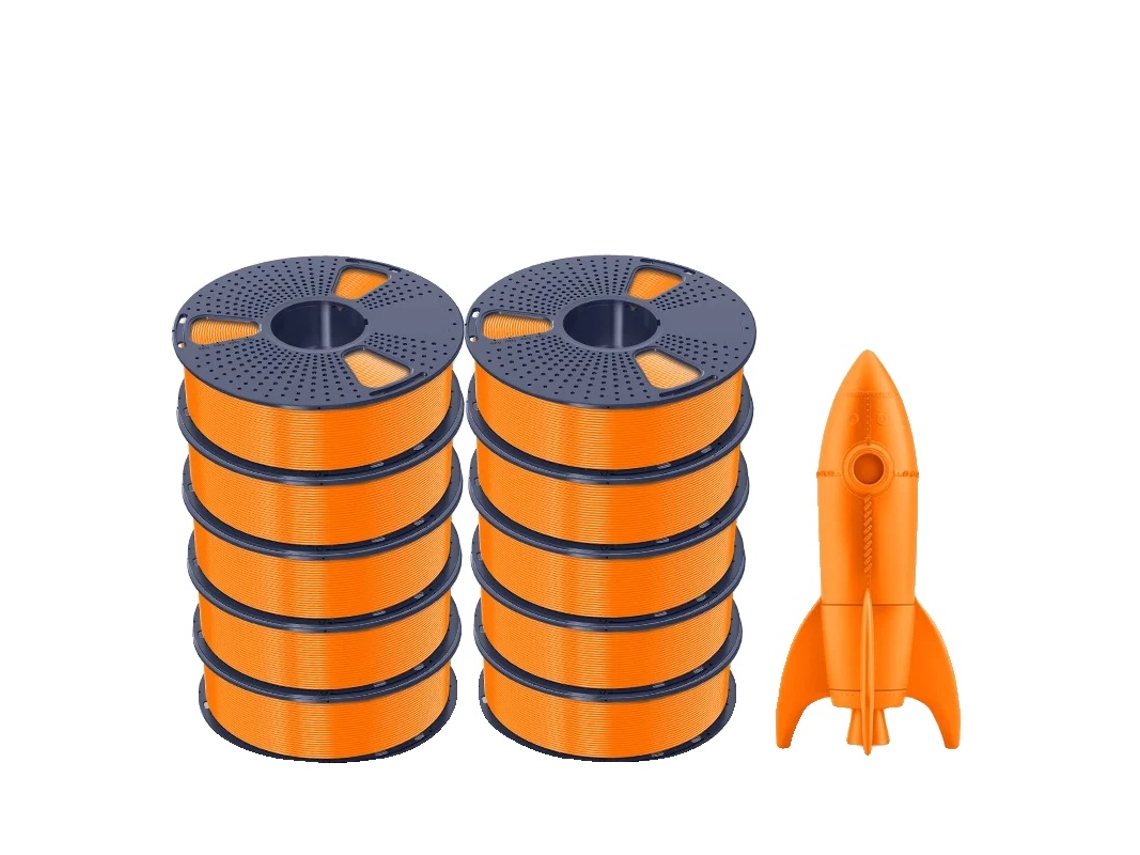 Filamento PLA de alta velocidade, 1 kg, tecnologia antifilamento, precisão dimensional ± 0,002 mm, HS PLA laranja OEM