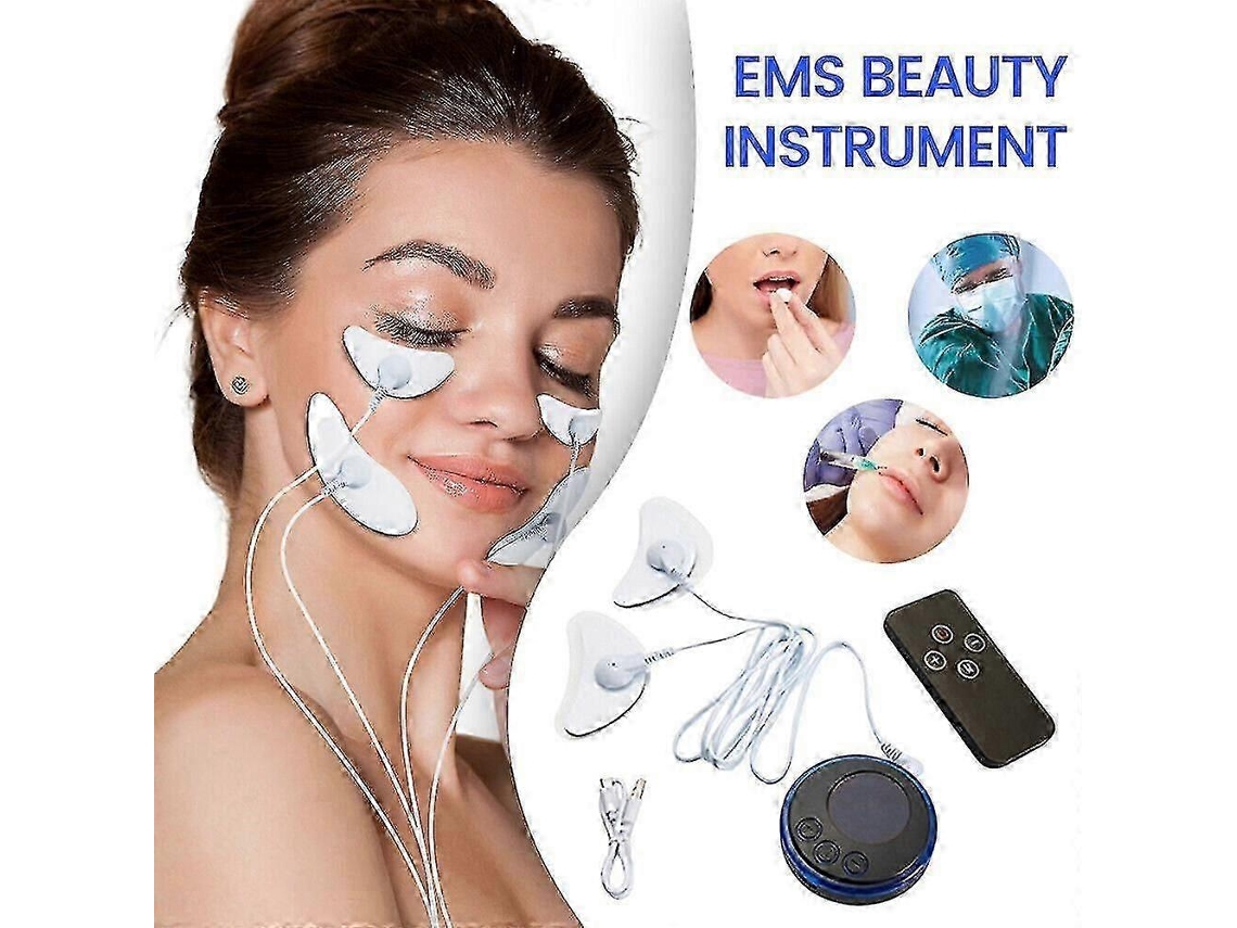 Estimulador Muscular Facial E Corporal Ems, Massageador Com Eletrodo Para Emagrecimento Facial E Bochechas Aquaforge (epb17)