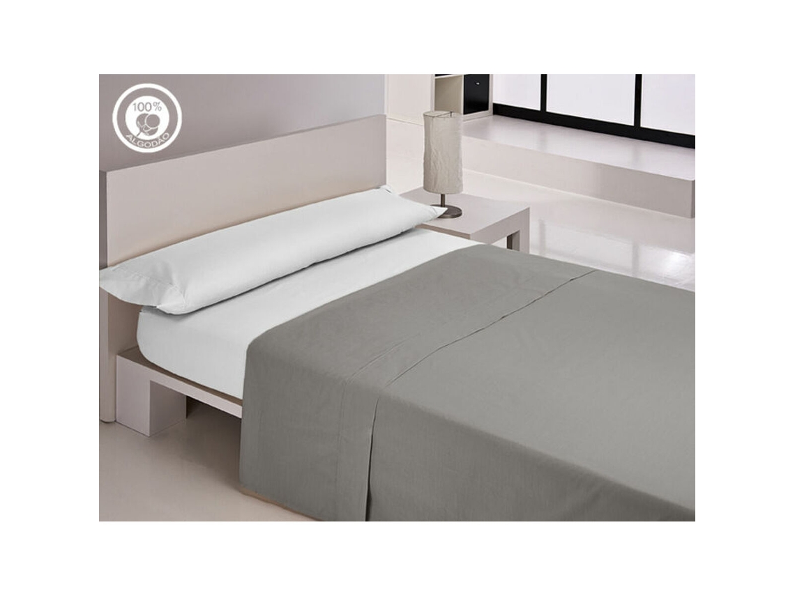 Lençol de cima HAPPY HOME LISOS COTTON (Antracite - Solteiro)