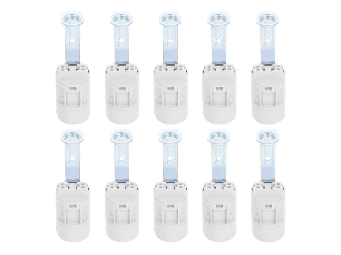 Conjunto De 80 Soquetes E14 Para Luminárias, Com Base Em Liga Metálica, Para Suporte De Candelabro (10 Unidades).