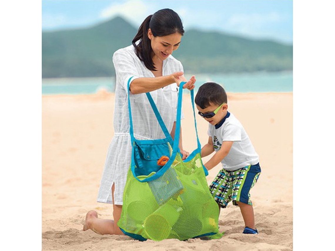 Slowmoose Bolsa de praia dupla para brinquedos, bolsa de bebê para bebês e crianças pequenas