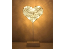 Omni lâmpada de Mesa Led para Crianças, Luzes de Noite Decorativa em Coração, Luz Branca Quente, Funciona com Pilhas