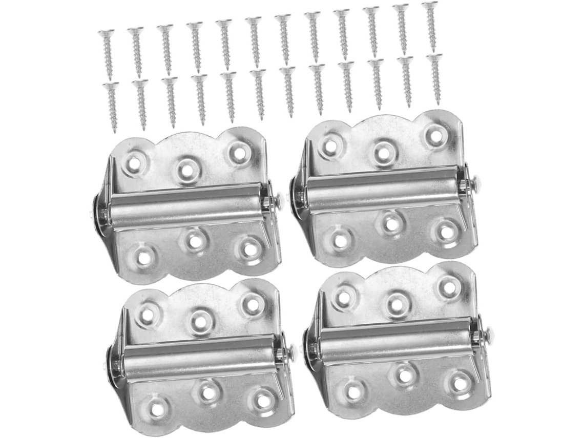 Conjunto De 4 Dobradiças Borboleta Aço Inoxidável Com Rearme