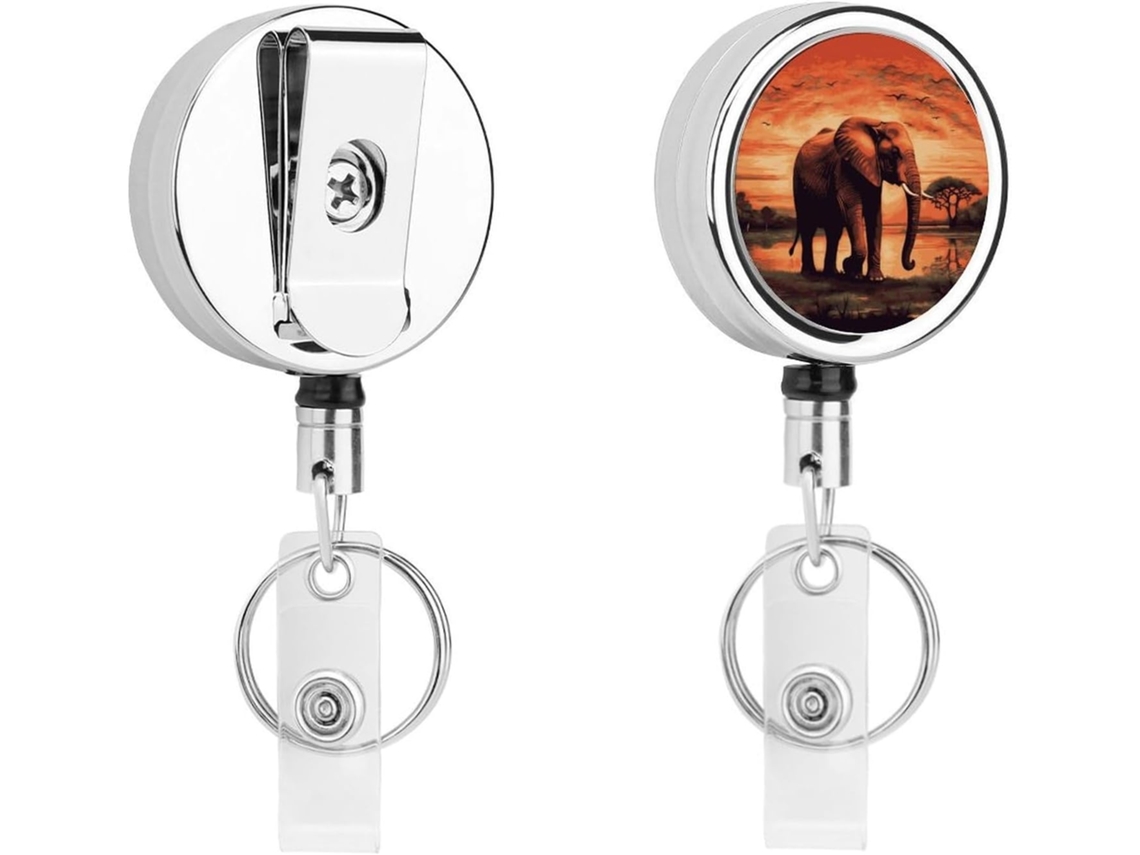 Lurelia Porta-crachá Retrátil Com Clipe Com Cordão Em Aço Inoxidável 4 Cm Para Escritório E Hospital