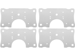 Nolitoy Conjunto De 4-placas Reparo Dobradiças Em Aço Inoxidável 90x50mm Com Parafusos Para Armários Cozinha E Fixas