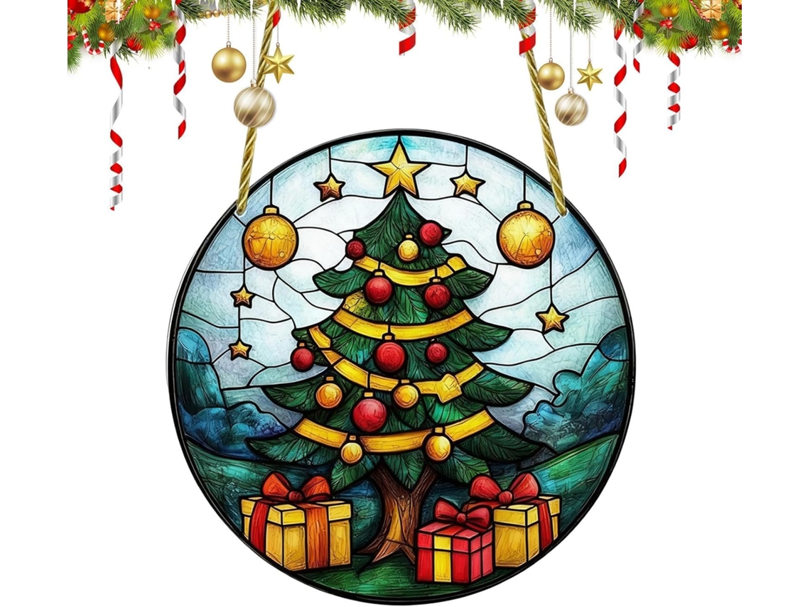 Artesanato de Natal para Enfeitar a Janela Decoração em Acrílico 2d, Pingente Decorativo para Janela para Sala de CHABERLU