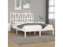 Vidaxl Estrutura De Cama 120x200 Cm Pinho Maciço Branco
