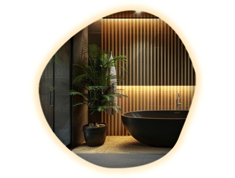 Espelho Irregular Com Led Tulup (97x96 Cm Luz Quente 3000k)