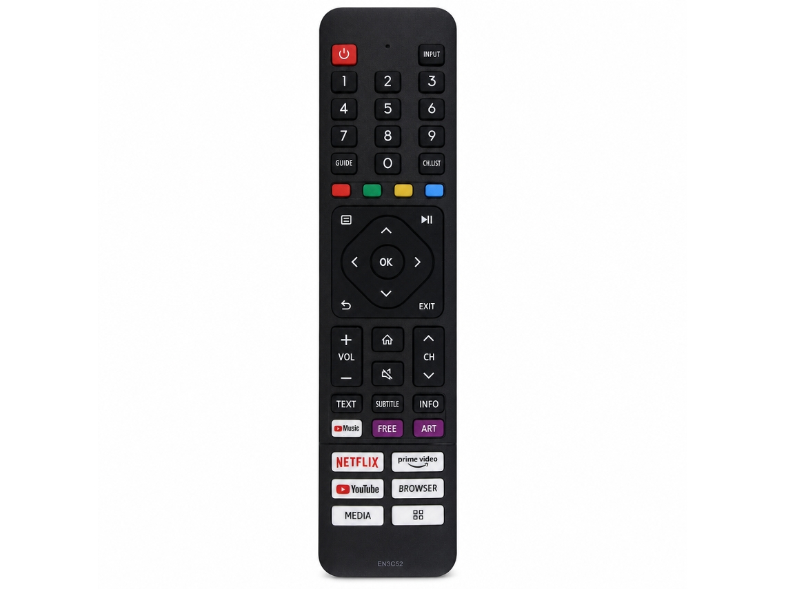 Comando Remoto Para Tv Compatível Com Noblex E Hisense, Modelo En3c52